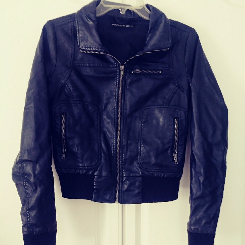 Faux leather jacket